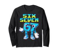 67 Six Seven 6-7 - Funny Italian Brainrot Kids Gaming Meme Manga Larga