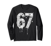 67 Six Seven 6 7 Meme De Halloween Divertido Araña Web Manga Larga