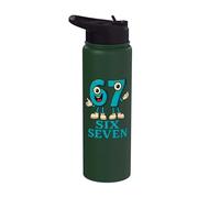 67 Six Seven 6-7 - Meme de juegos de argot italiano divertido Brainrot Stainless Steel Insulated Water Bottle