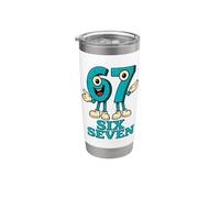 67 Six Seven 6-7 - Meme de juegos de argot italiano divertido Brainrot Vaso térmico de acero inoxidable de doble pared