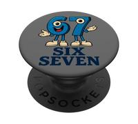 67 Six Seven 6-7 - Meme Divertido Italiano Brainrot Kids Gaming PopSockets PopGrip Adhesivo