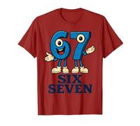 67 Six Seven 6-7 - Meme Italiano de Brainrot Gen Alpha para Videojuegos Camiseta, Hombre, Arándano, XXL