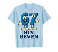 67 Six Seven 6-7 - Meme Italiano de Brainrot Gen Alpha para Videojuegos Camiseta, Hombre, Azul Bebé, XXL