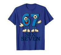 67 Six Seven 6-7 - Meme Italiano de Brainrot Gen Alpha para Videojuegos Camiseta, Hombre, Azul Real, XXL