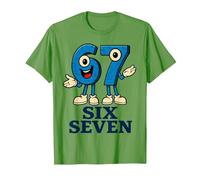 67 Six Seven 6-7 - Meme Italiano de Brainrot Gen Alpha para Videojuegos Camiseta, Hombre, Hierba, XXL