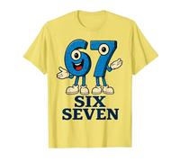 67 Six Seven 6-7 - Meme Italiano de Brainrot Gen Alpha para Videojuegos Camiseta, Hombre, Limón, S