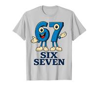 67 Six Seven 6-7 - Meme Italiano de Brainrot Gen Alpha para Videojuegos Camiseta, Hombre, Plata, XXL