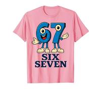 67 Six Seven 6-7 - Meme Italiano de Brainrot Gen Alpha para Videojuegos Camiseta, Hombre, Rosado, XXL