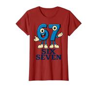 67 Six Seven 6-7 - Meme Italiano de Brainrot Gen Alpha para Videojuegos Camiseta, Mujer, Arándano, 3XL