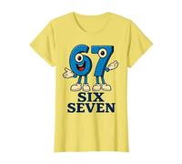 67 Six Seven 6-7 - Meme Italiano de Brainrot Gen Alpha para Videojuegos Camiseta, Mujer, Limón, 3XL