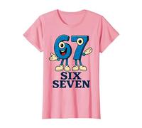 67 Six Seven 6-7 - Meme Italiano de Brainrot Gen Alpha para Videojuegos Camiseta, Mujer, Rosado, XXL