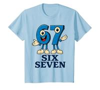 67 Six Seven 6-7 - Meme Italiano de Brainrot Gen Alpha para Videojuegos Camiseta, Niños, Azul Bebé, 2 años