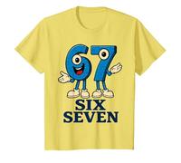67 Six Seven 6-7 - Meme Italiano de Brainrot Gen Alpha para Videojuegos Camiseta, Niños, Limón, 10 años