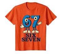 67 Six Seven 6-7 - Meme Italiano de Brainrot Gen Alpha para Videojuegos Camiseta, Niños, Naranja, 2 años
