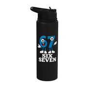 67 Six Seven 6-7 - Meme italiano de Brainrot Gen Alpha para videojuegos Stainless Steel Insulated Water Bottle
