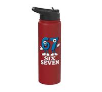 67 Six Seven 6-7 - Meme italiano de Brainrot Gen Alpha para videojuegos Stainless Steel Insulated Water Bottle