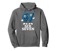 67 Six Seven 6-7 - Meme Italiano de Brainrot Gen Alpha para Videojuegos Sudadera con Capucha, Unisex para Adultos, Asfalto, S
