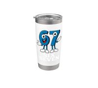 67 Six Seven 6-7 - Meme italiano de Brainrot Gen Alpha para videojuegos Vaso térmico de acero inoxidable de doble pared