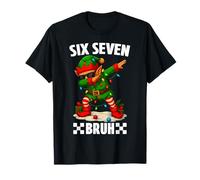 67 Six Seven Bruh Funny Christmas Dabbing Elf 6 7 Meme Camiseta