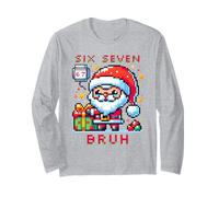 67 Six Seven Bruh Pixel Christmas 6 7 Meme Men Women Kids Manga Larga
