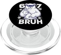 67 Six Seven Bruh Winter Christmas - Cartel Divertido con diseño de Oso Polar, número 6 y 7 PopSockets PopGrip para MagSafe