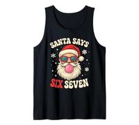 67 Six Seven Christmas 2025 Divertido Meme de Santa Claus Says Six Seven Camiseta sin Mangas
