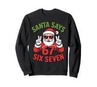 67 Six Seven Christmas 2025 Divertido Papá Noel de la Generación Alpha Meme Sudadera