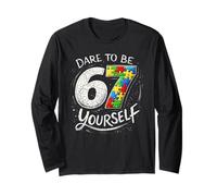 67 Six Seven Dare To Be Yourself Autism Awareness Manga Larga