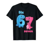 67 Six Seven Dinosaur Cute Dino Animal Lovers Número 6 Y 7 Camiseta
