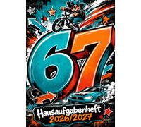 67 SIX SEVEN Hausaufgabenheft 2026/2027 für Jungen am Grundschule | DIN A5, mit Datum: Schülerkalender für die 1. bis 4. Klasse - Schulplaner mit ... und Notenübersicht | cooles Motiv Nr. 02
