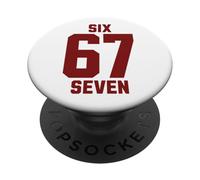 67 Six Seven Sport Design on Back. 6 7 Meme Men Women Kids PopSockets PopGrip Adhesivo