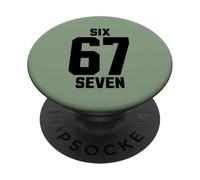 67 Six Seven Sport Design on Back. 6 7 Meme Men Women Kids PopSockets PopGrip Adhesivo