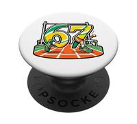 67 Six Seven Spring Track Running 6 7 Meme Men Women Kids PopSockets PopGrip Adhesivo