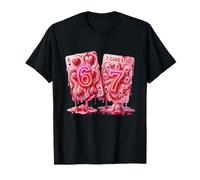 67 Six Seven Valentine Hearts Poker Card Meme Couple Girls Camiseta