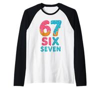 67 Sixty Seven Donut Glaseado Chispas Six Seven 67 Camiseta Manga Raglan