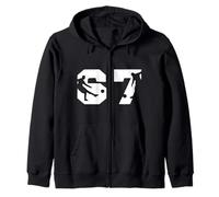 67 Soccer Player Silhouette Action Number Gráfico Sudadera con Capucha