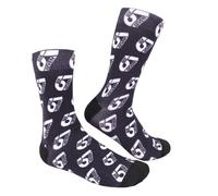 67 Socks, Divertidos Italian Brainrot 67 Meme Calcetines Hombre Mujer, Calcetines Invierno Graciosos Algodon Steal a Brainrot Six Seven Meme Diseño, Funny 6 7 Socks Regalos (09 Negro para Adultos)