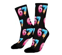 67 Socks Ice Cream 67 Meme Novelty Six Seven Sock For Kids Girls Thermal Feetwear