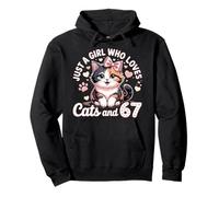 67 Solo una Chica Que ama a los Gatos y Seis Siete Mujeres niñas Sudadera con Capucha