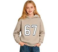 67 - Sudadera con capucha para niños de 6 a 7 años, adorable sudadera de rizo francés para niños pequeños, sudadera con capucha para niños de 13 a 14 años