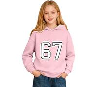 67 - Sudadera con capucha para niños de 6 a 7 años, adorable sudadera de rizo francés para niños pequeños, sudadera con capucha para niños de 13 a 14 años