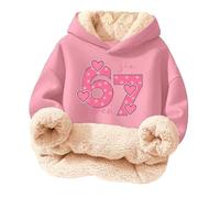 67 - Sudadera con capucha para niños de 6 a 7 años, estilo vintage, agradable a la piel, de rizo francés, para niños grandes, para niños de 13 a 14 años