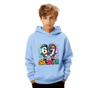 67 Sudadera con Capucha para niños Six Seven, diseño neón, niñas Adolescentes, chándal de Colores Estampado Sixseven Primavera otoño Casual