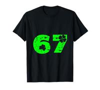 67 trébol irlandés Vintage número trébol celebración diseño Camiseta