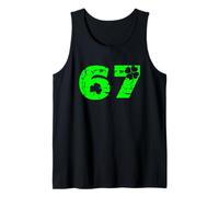 67 trébol irlandés Vintage número trébol celebración diseño Camiseta sin Mangas