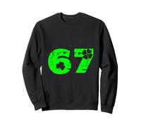 67 trébol irlandés Vintage número trébol celebración diseño Sudadera