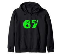 67 trébol irlandés Vintage número trébol celebración diseño Sudadera con Capucha