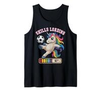 67 Unicornio de fútbol Habilidades Cargando Solo Chica Que ama Win Mom Camiseta sin Mangas