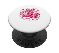 67 Valentine Six Seven Dice 6 7 Valentines' Day PopSockets PopGrip Adhesivo
