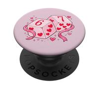 67 Valentine's Day Six Seven Dice 6 7 Meme Men Women Kids PopSockets PopGrip Adhesivo